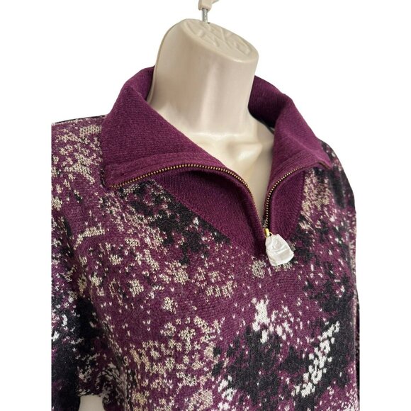 Scotch & Soda Medium Wool Alpaca Blend Half-Zip Pullover Jacquard Sweater NEW - Picture 6 of 14